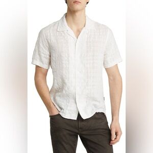 John Varvatos 🔥Danny Linen🔥 & Cotton Camp Shirt - SZ XS